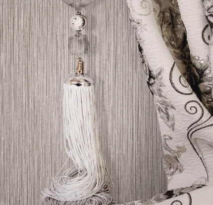 Gray Embossed Wallpaper – Jute Linen (5801-8)