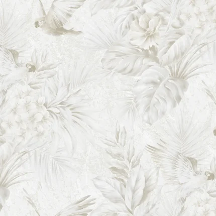 Green Embossed White Tropicano Adawall Wallpaper 9905-1