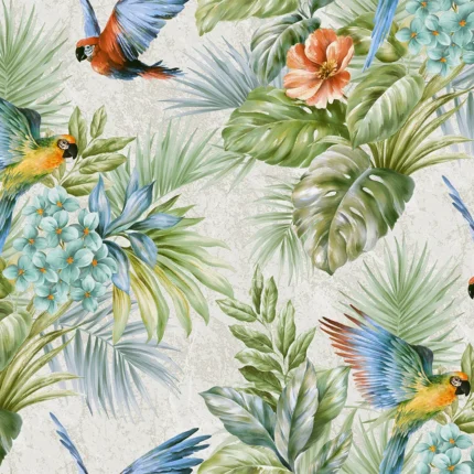 Green Embossed Tropicano Adawall Wallpaper 9905-3