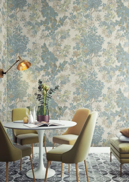 Cream Embossed Wallpaper – Botanical Charm (9907-3)