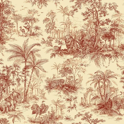 Cream Embossed Tropicano Adawall Wallpaper 9909-4