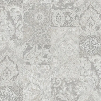 Gray Embossed Wallpaper – 3D Damask (9911-1)