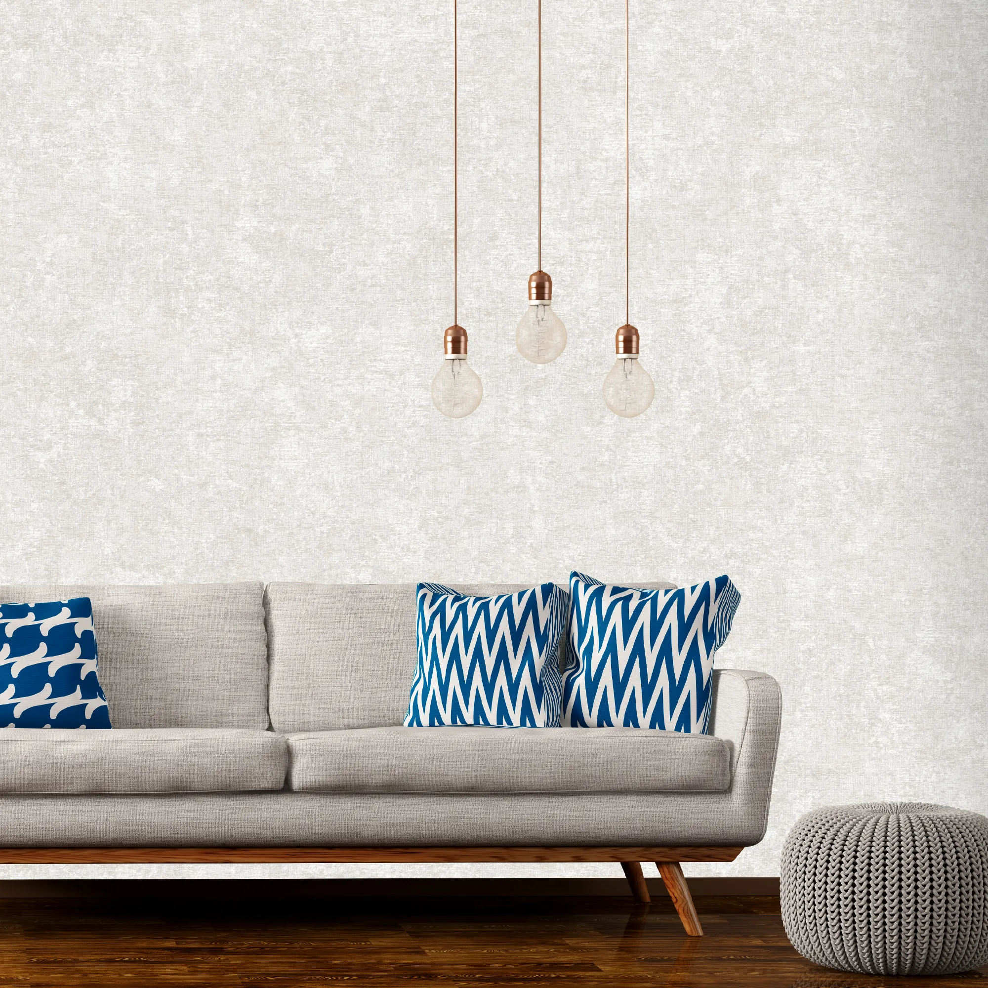 White Embossed Wallpaper – Dimensional Distressed (9912-1)