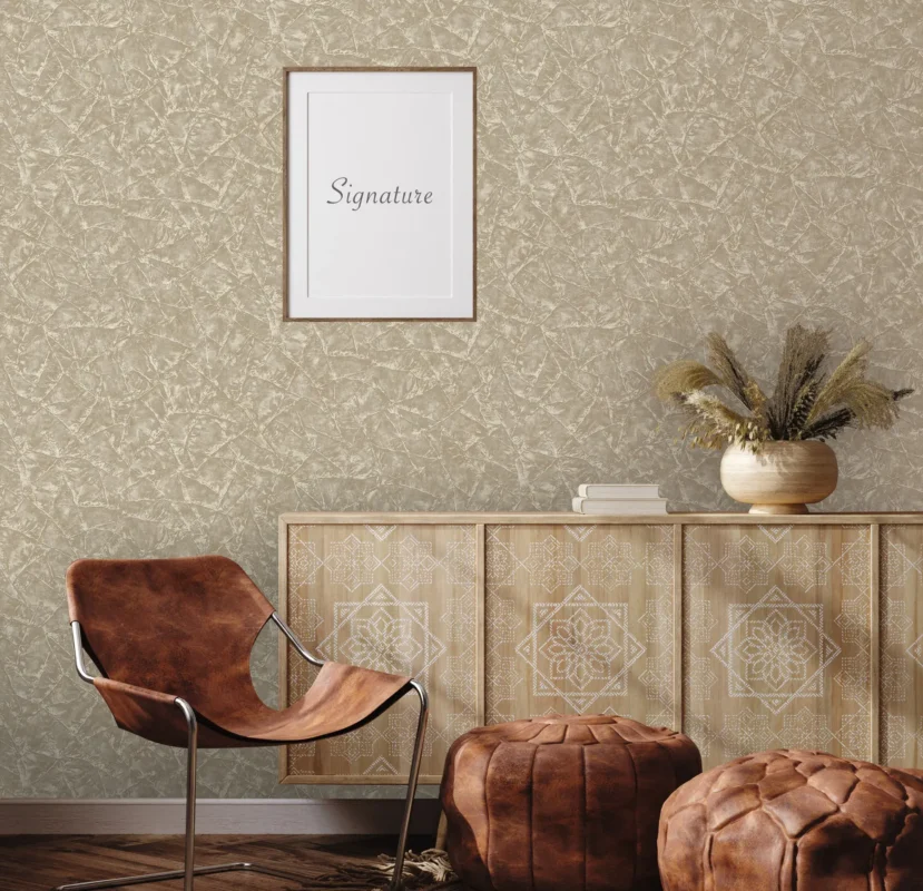 Beige Embossed Wallpaper – Contemporary Elegance (1007-3)