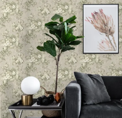 Beige Embossed Wallpaper – Warmth Dimension (1008-3)