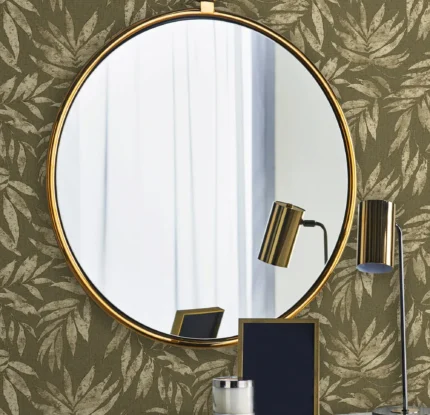 Green Embossed Wallpaper – Botanical Faded (1012-1)