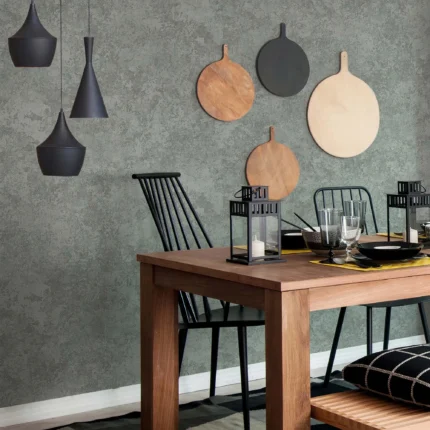 Gray Embossed Wallpaper – 3D Textured (1108-3)