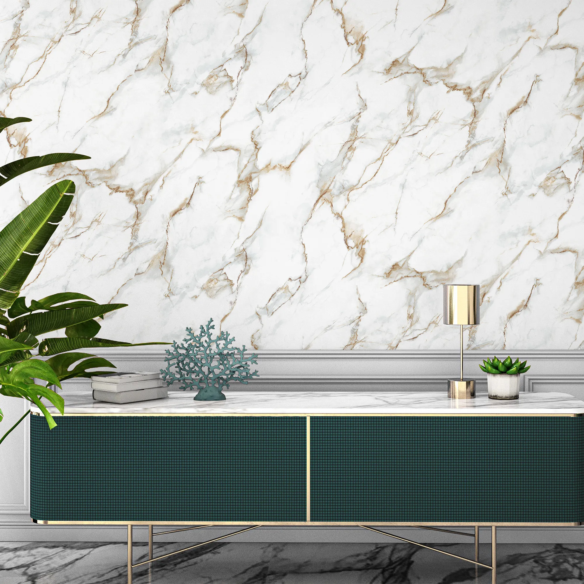 White Embossed Wallpaper – 3D Stone (1109-1) White Embossed Wallpaper – 3D Stone (1109-1)