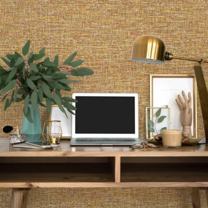 Gold Embossed Wallpaper – Dimensional Linen (1111-4)
