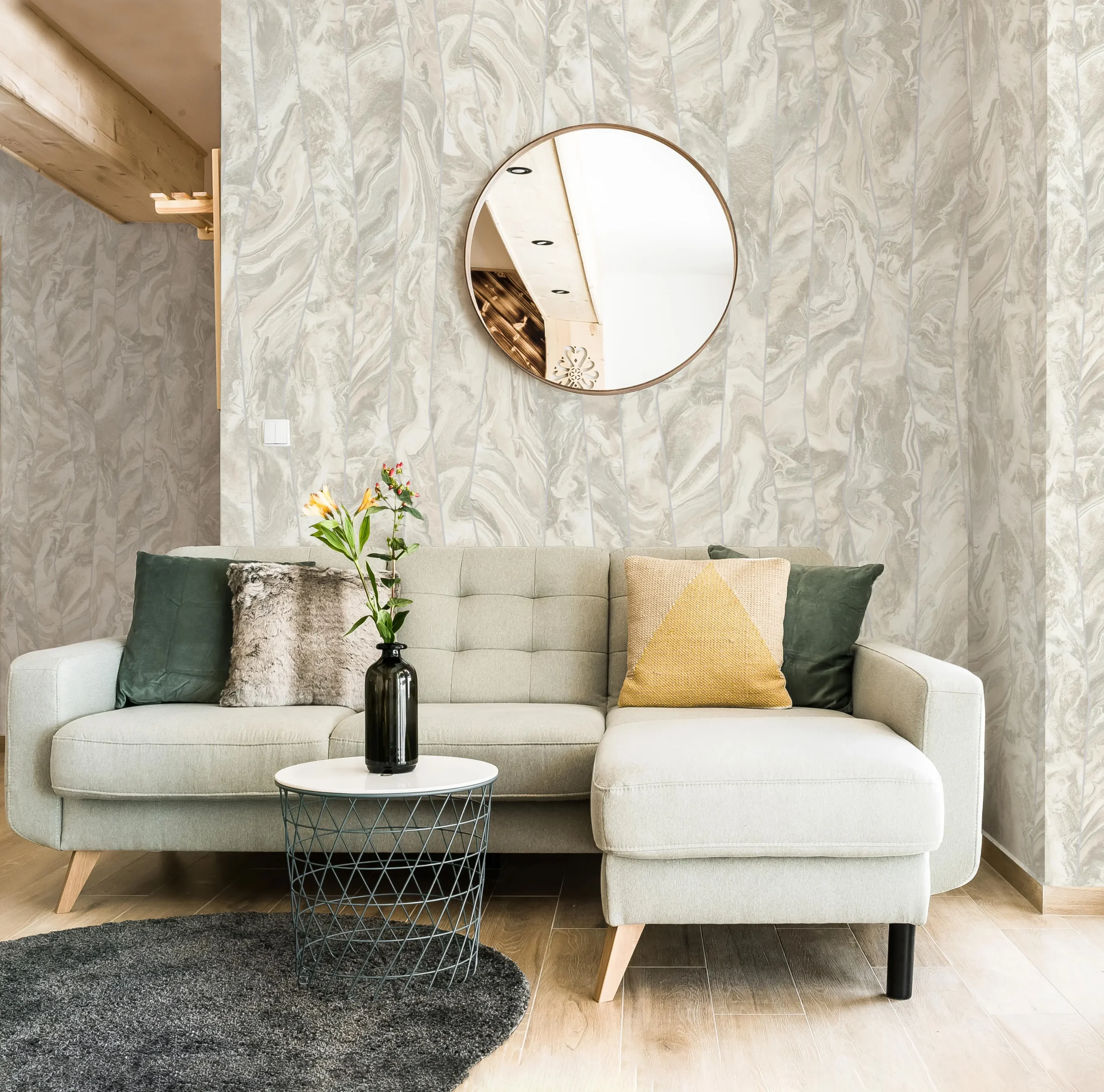 Cream Embossed Wallpaper – Marbled Stone (1201-1) Cream Embossed Wallpaper – Marbled Stone (1201-1)