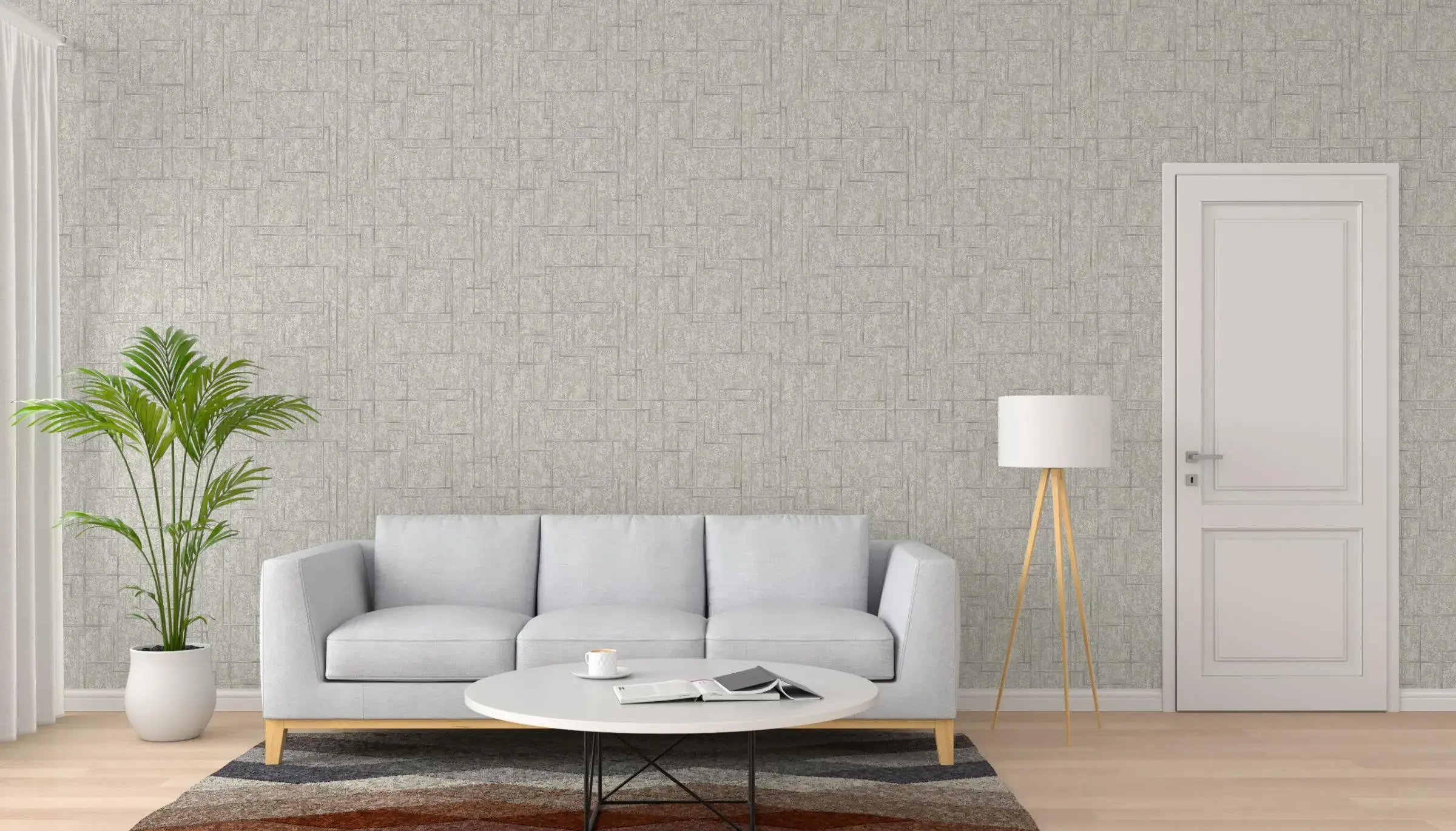 Beige Embossed wallpaper 1202-3 additional view 3