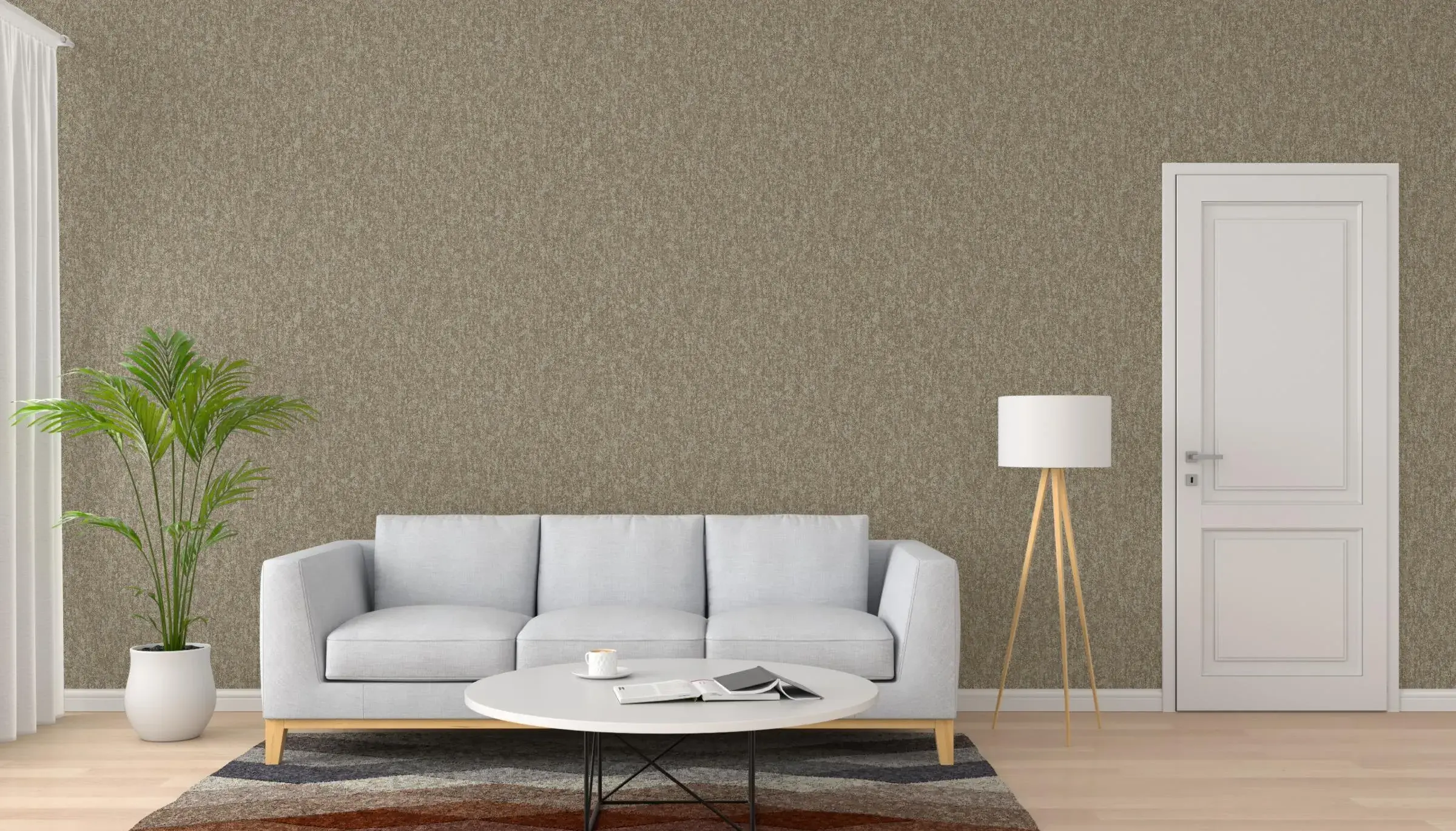 Beige Embossed Wallpaper – Understated Elegance (1203-4)