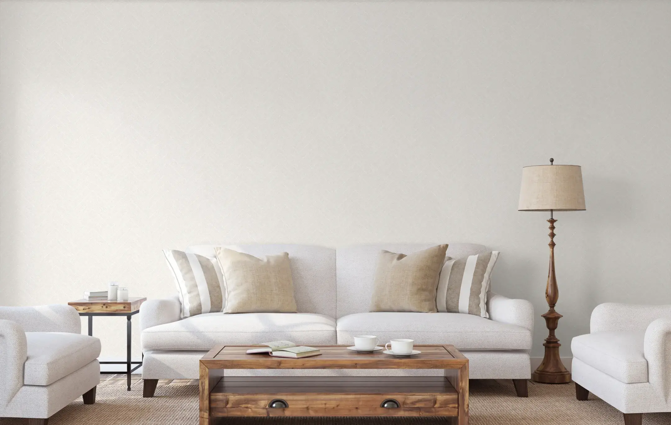 White Embossed Wallpaper – Geometric Shimmer (1204-1)