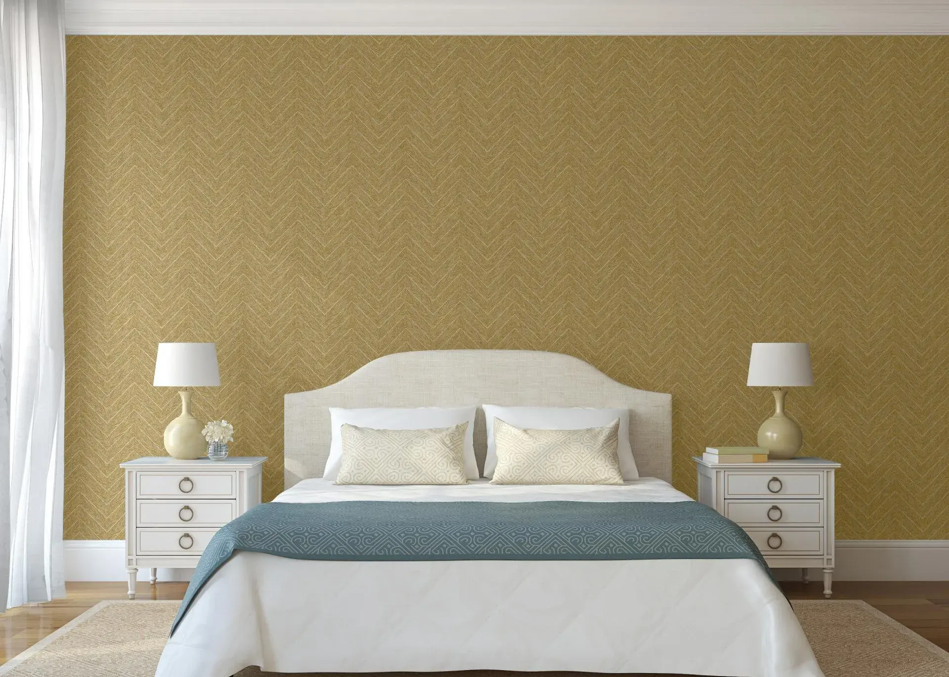 Gold Embossed Wallpaper – Geometric Dimension (1204-5)