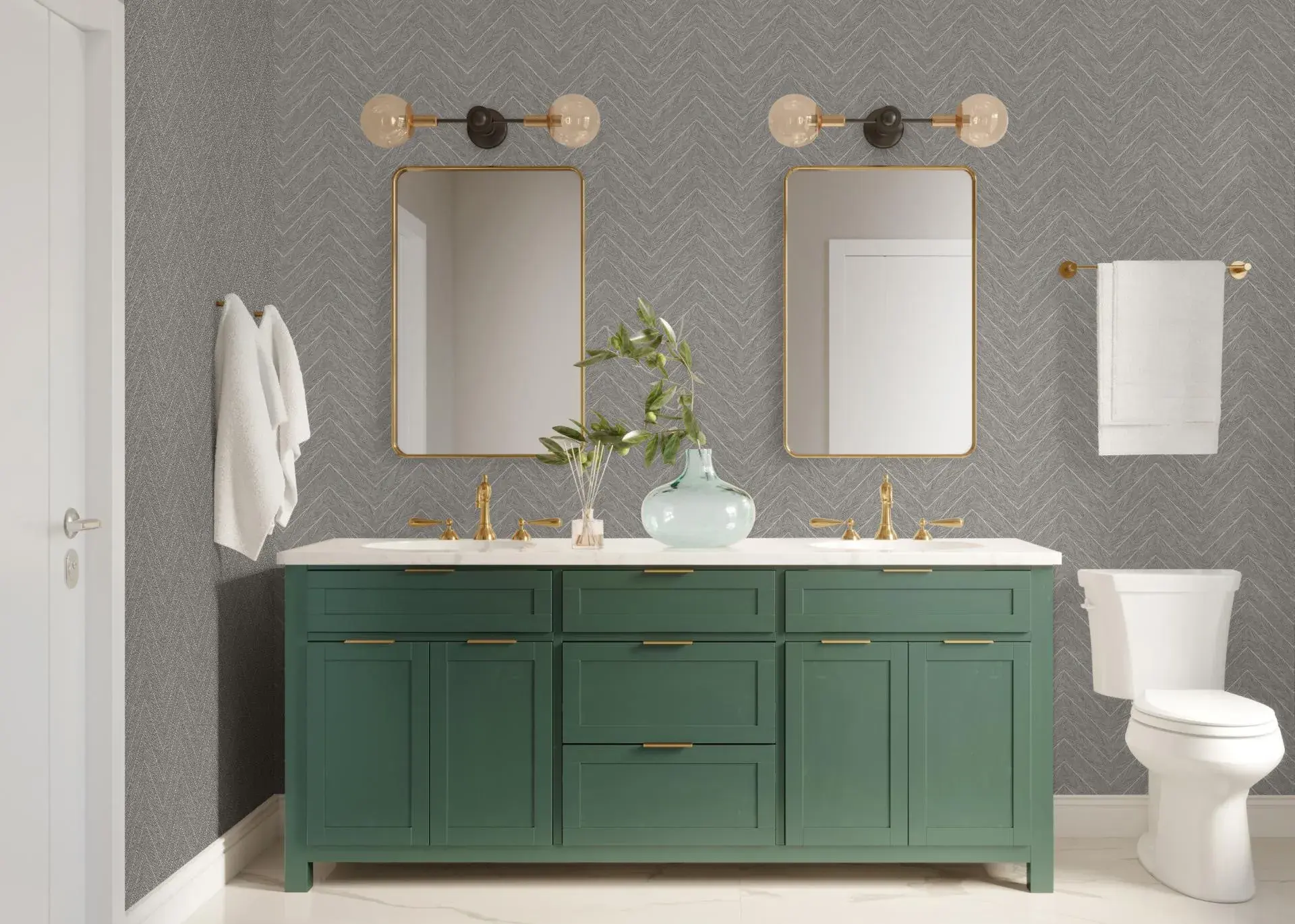 Gray Embossed Wallpaper – Geometric Shimmering (1204-6)