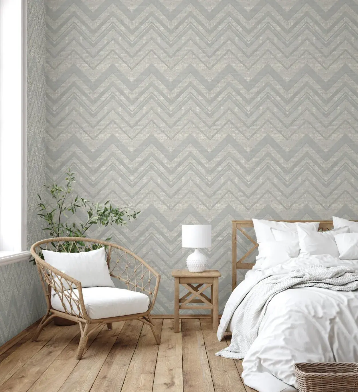 Gray Embossed Wallpaper – Dimensional Depth (1207-2)