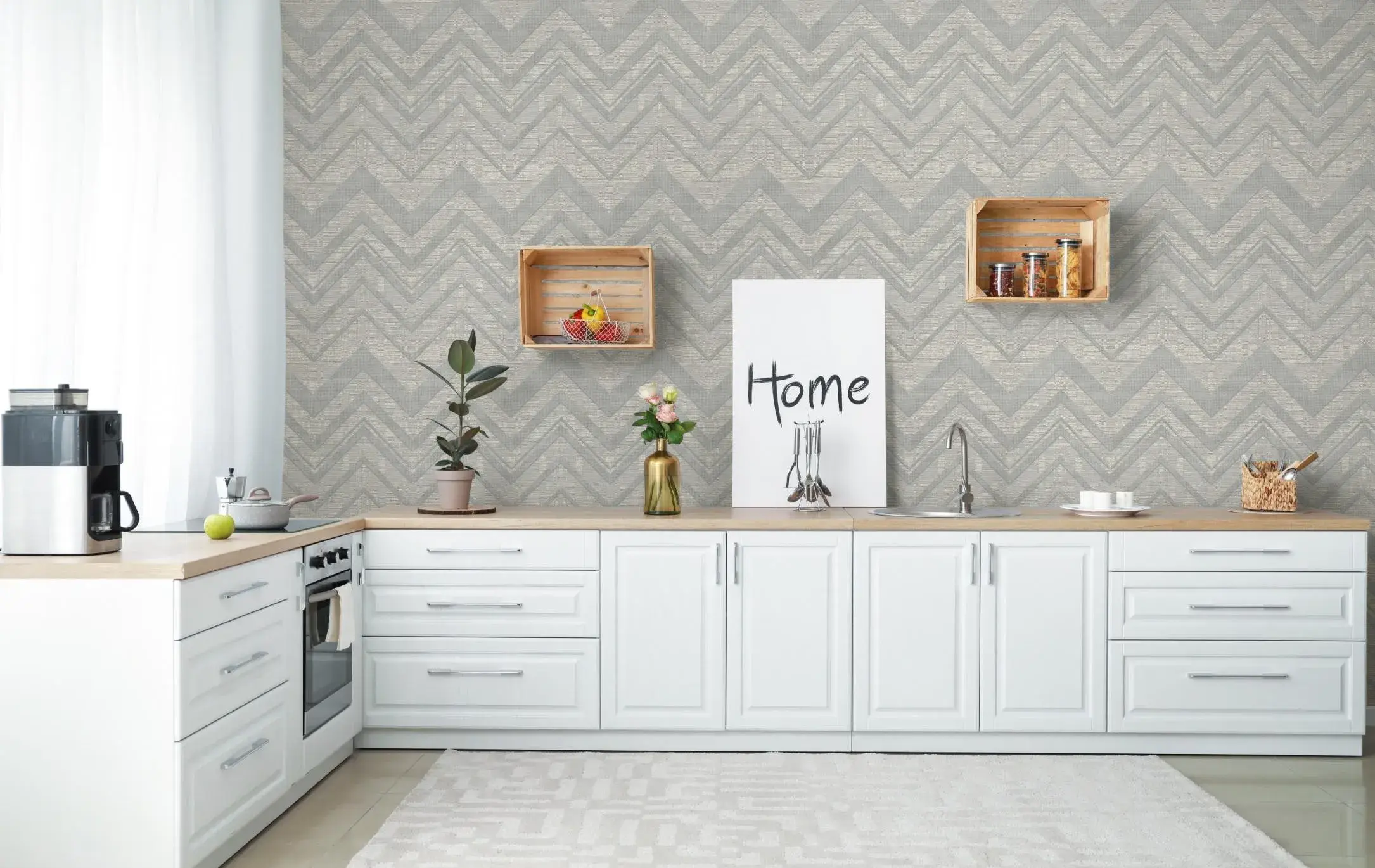 Gray Embossed Wallpaper – Dimensional Depth (1207-2)