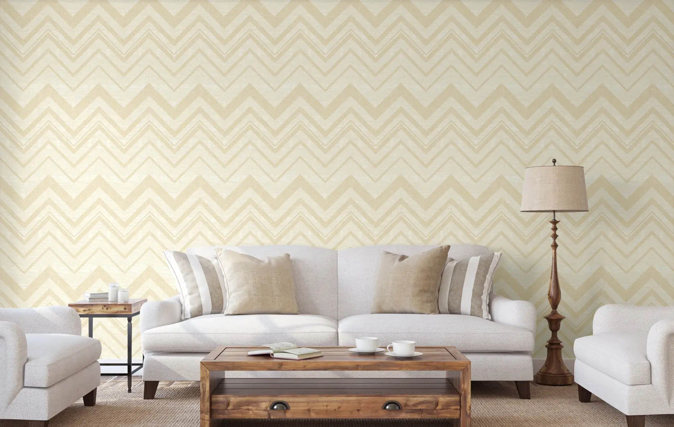 Beige Embossed Wallpaper – Upscale Aesthetic (1207-3)