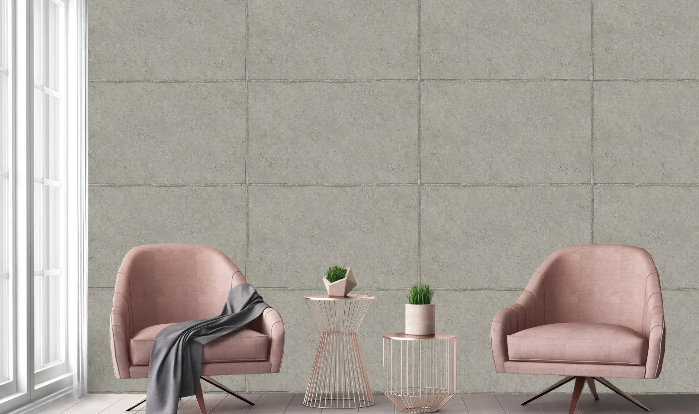 Gray Embossed Wallpaper – Contemporary Elegance (1214-1)