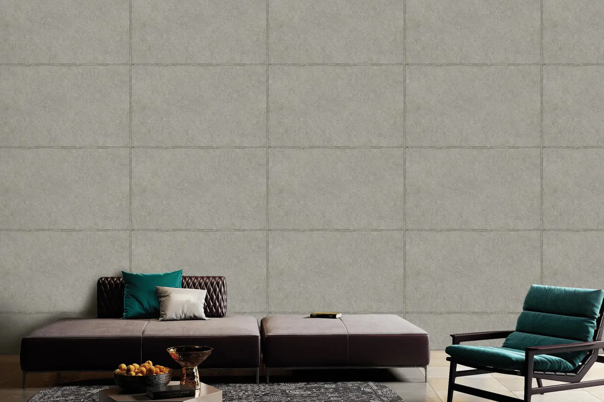 Gray Embossed Wallpaper – Contemporary Elegance (1214-1)