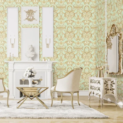 Beige Embossed Wallpaper – Striking Accents (1308-4)