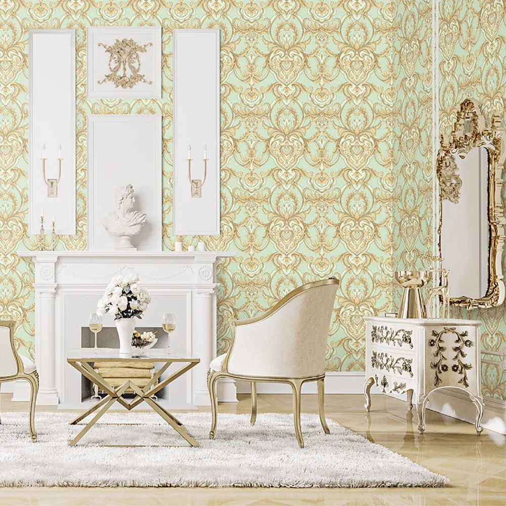 Beige Embossed Wallpaper – Striking Accents (1308-4)