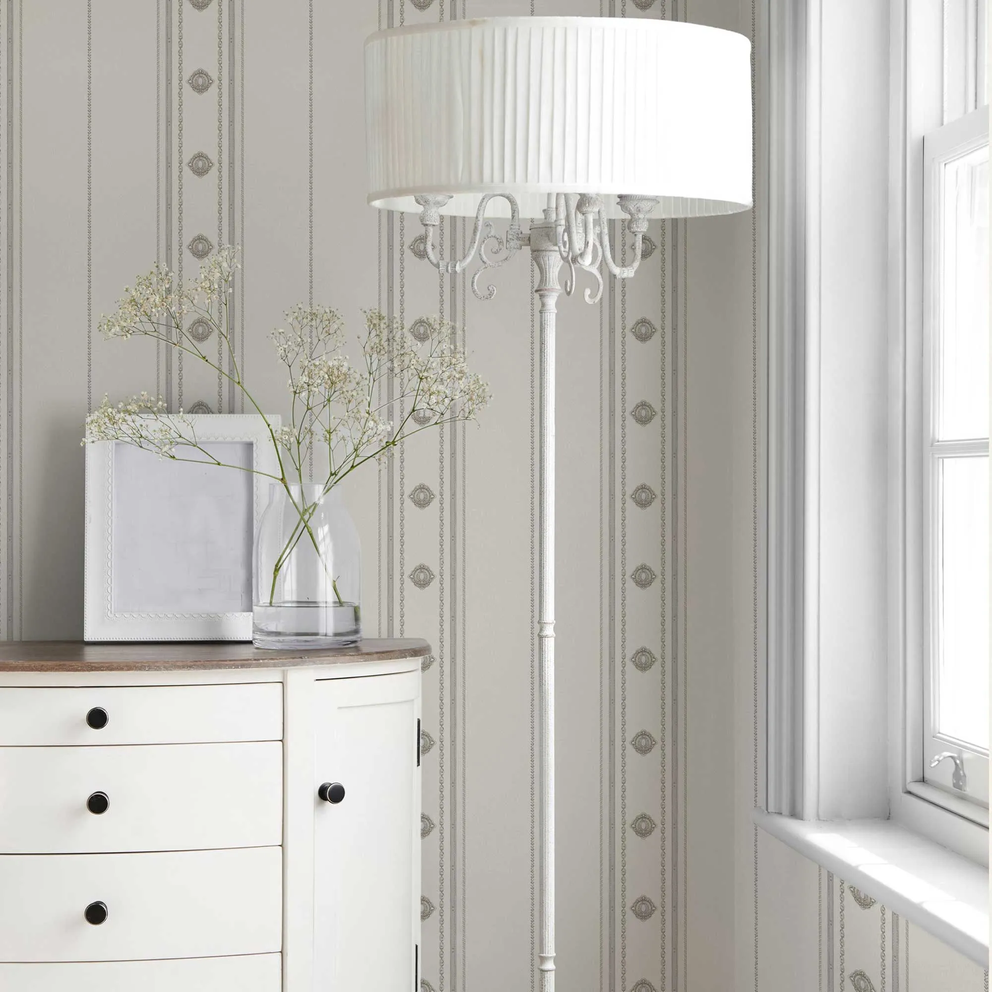Cream Embossed Wallpaper – Bohemian Charm (1309-1) Cream Embossed Wallpaper – Bohemian Charm (1309-1)