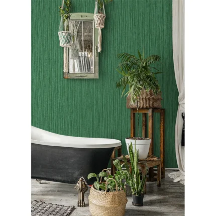 Green Embossed Wallpaper – Nature-Inspired Glitter (1313-4)