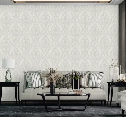Gray Embossed Wallpaper – 3D Shimmering (1401-3)