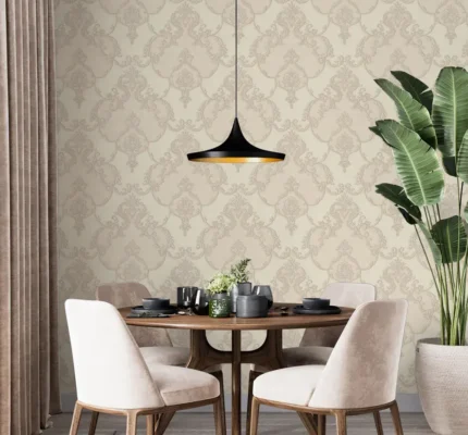 Cream Embossed Wallpaper – Boho Sparkle (1403-3)