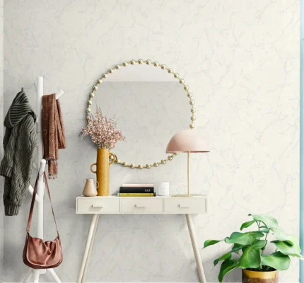 Cream Embossed Wallpaper – Light Reflection (1406-1)