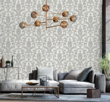 Gray Embossed Wallpaper – Fabric-Like Sanctuary (1407-3)