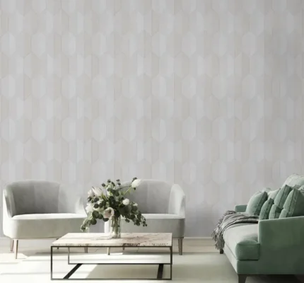 Gray Embossed Wallpaper – Chevron Herringbone (1501-2)