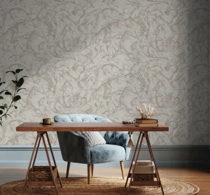 Beige Embossed Wallpaper – Industrial Chic (1503-3)