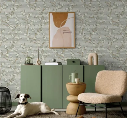 Gray Embossed Wallpaper – Botanical Blossom (1505-2)