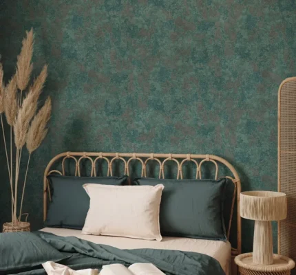 Green Embossed Wallpaper – Industrial Rustic (1513-4)
