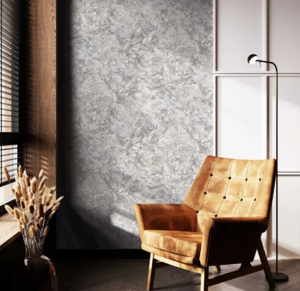 Gray Embossed Wallpaper – Light Reflection (23101-3)