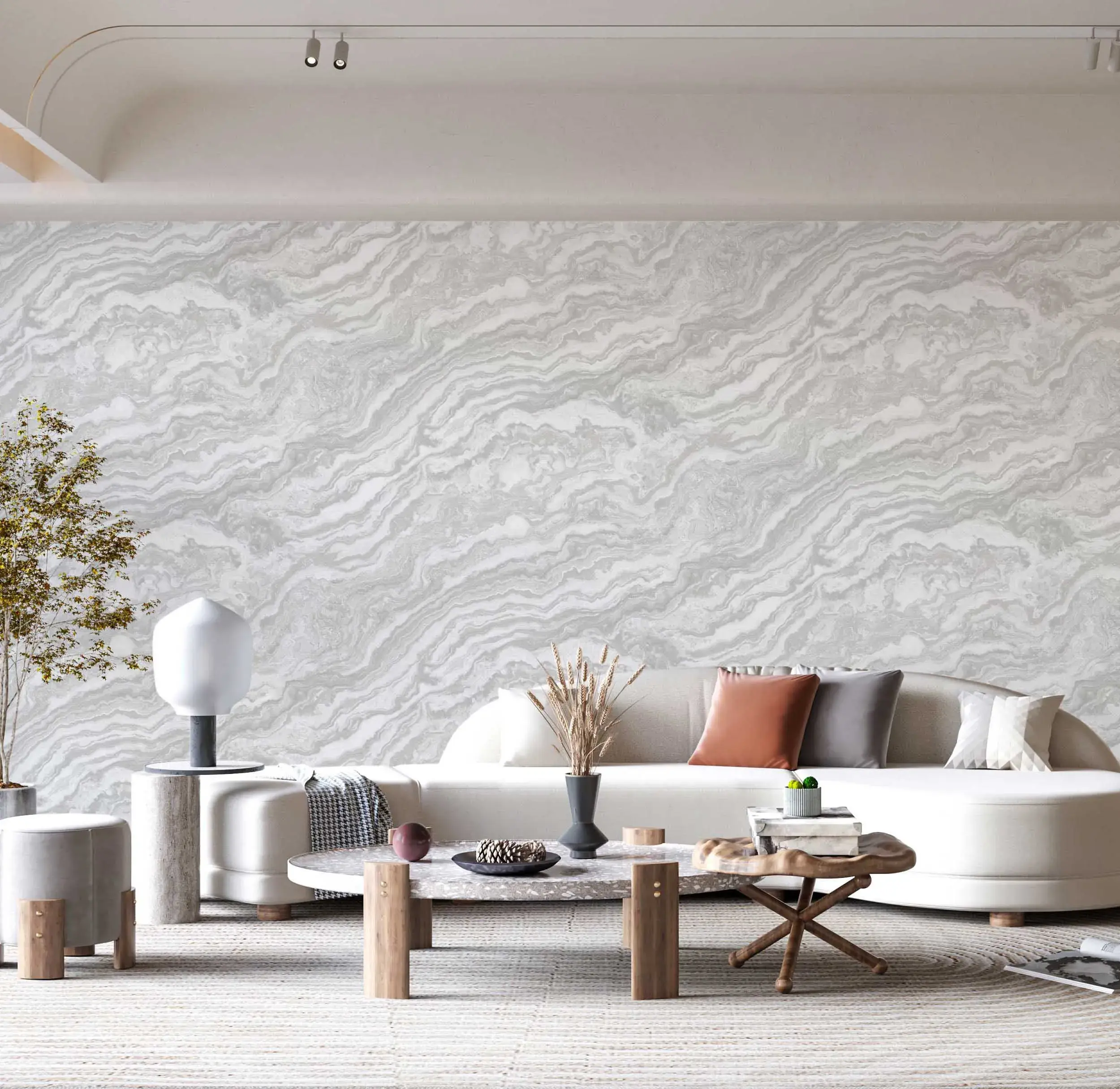 White Embossed Wallpaper – Marbled Texturing (23102-1) White Embossed Wallpaper – Marbled Texturing (23102-1)