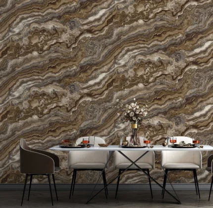 Brown Embossed Wallpaper – Contemporary Elegance (23102-5)