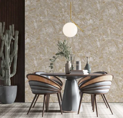 Beige Embossed Wallpaper – Timeless Beauty (23103-2)