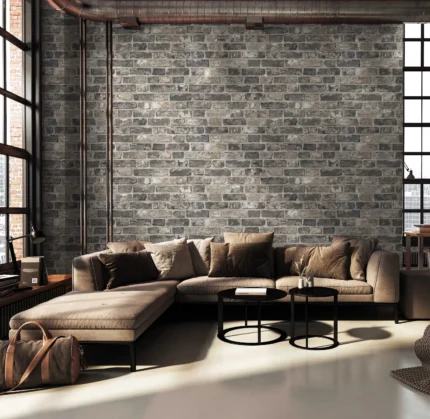 Gray Embossed Wallpaper – 3D Texturing (23104-3)