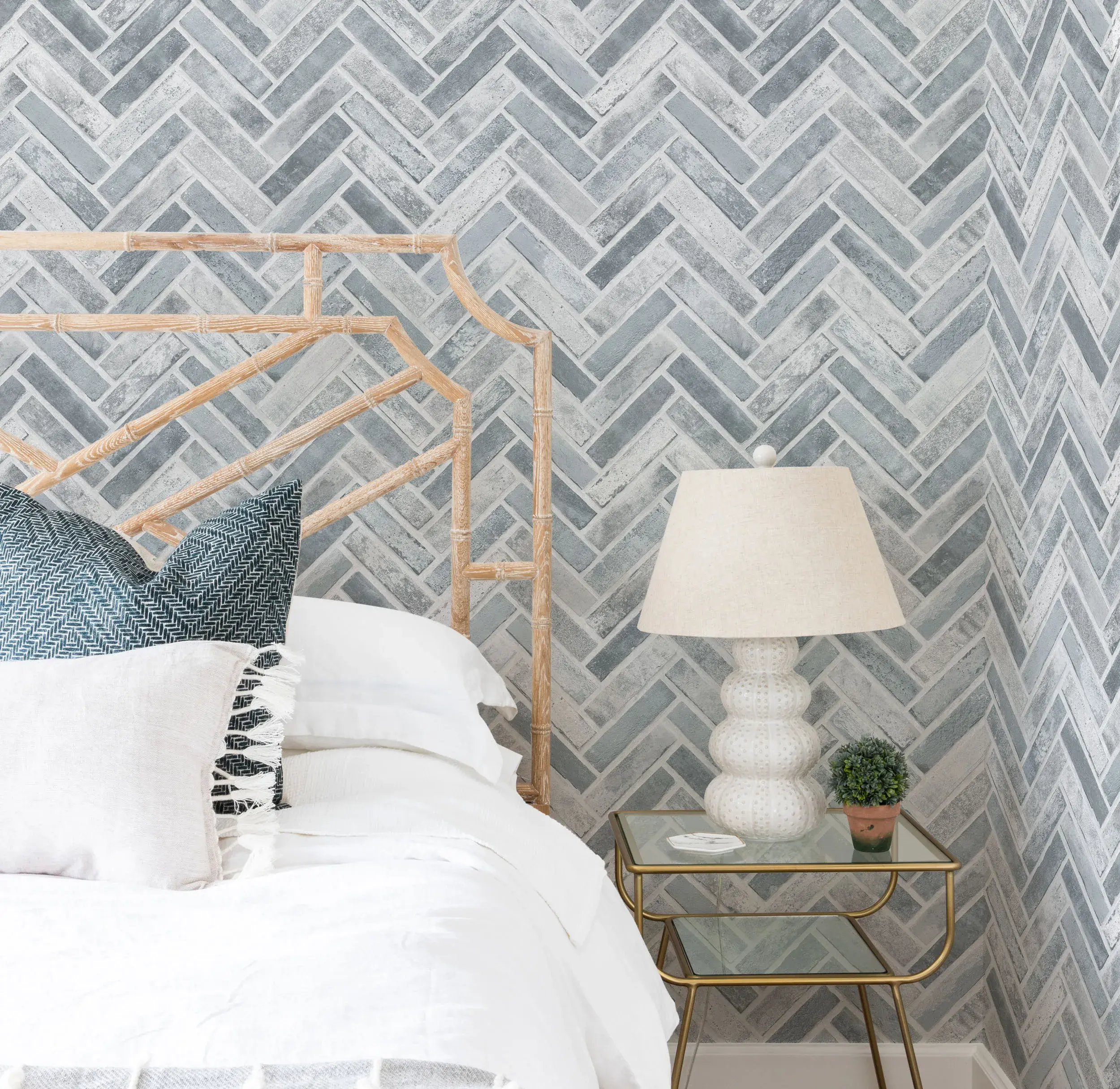 Gray Embossed Wallpaper – Chevron Stone (23105-2) Gray Embossed Wallpaper – Chevron Stone (23105-2)