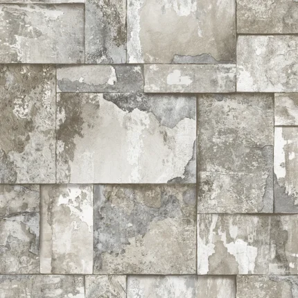Gray Embossed Roka Adawall Wallpaper 23106-2