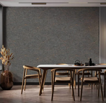 Gray Embossed Wallpaper – Copper Marble (23107-5)