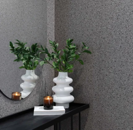 Gray Embossed Wallpaper – Sandstone Texture (23110-2)