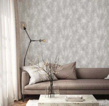 Gray Embossed Wallpaper – Textured Rustic (23111-2)