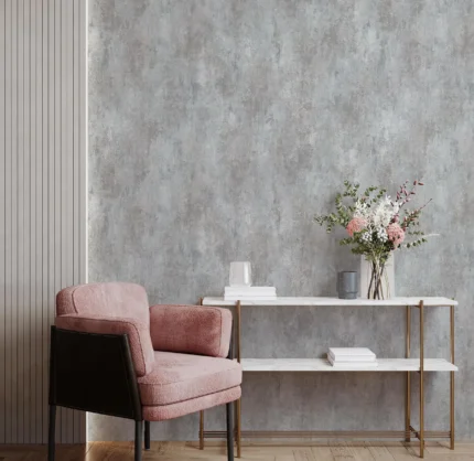 Gray Embossed Wallpaper – Worn Rustic (23111-4)