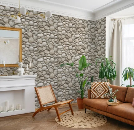 Beige Textured Wallpaper – Farmhouse Warmth (23113-1)