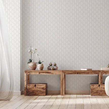 White Embossed Wallpaper – 3D Textured (23202-1)