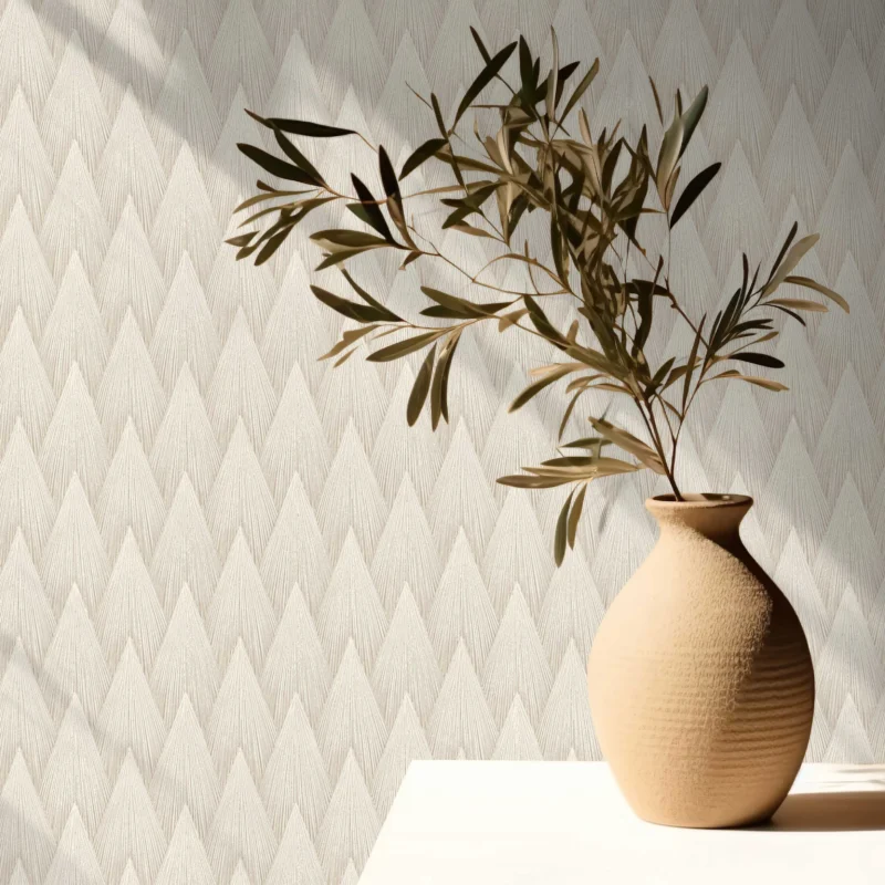 Beige Embossed Wallpaper – 3D Textured (23202-3)